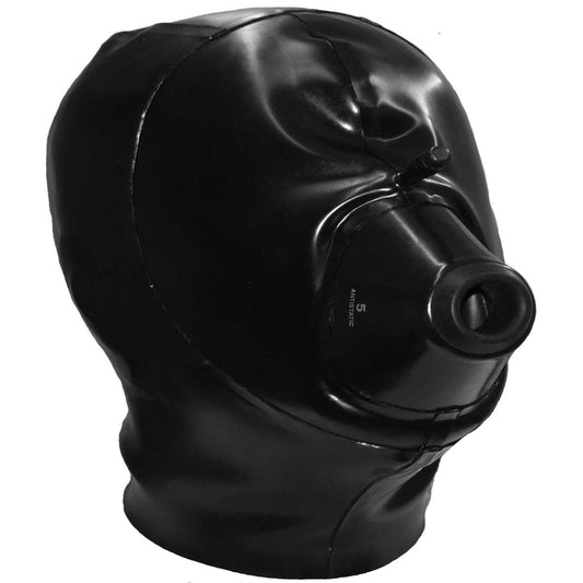 Latex rubber medical mask hood for , single skinned handmade in UK